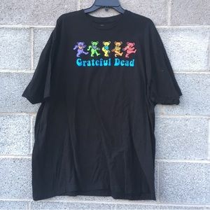 Grateful Dead Shirt Men 3XL XXXL Black Dancing Bears Rock Band Music Crew Neck